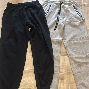 Black and Gray Jogger Pants